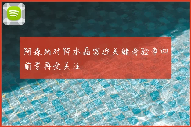 阿森纳对阵水晶宫迎关键考验争四前景再受关注